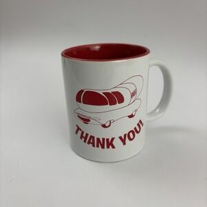 Oscar Mayer Weinermobile Thank You Coffee Mug White And Red